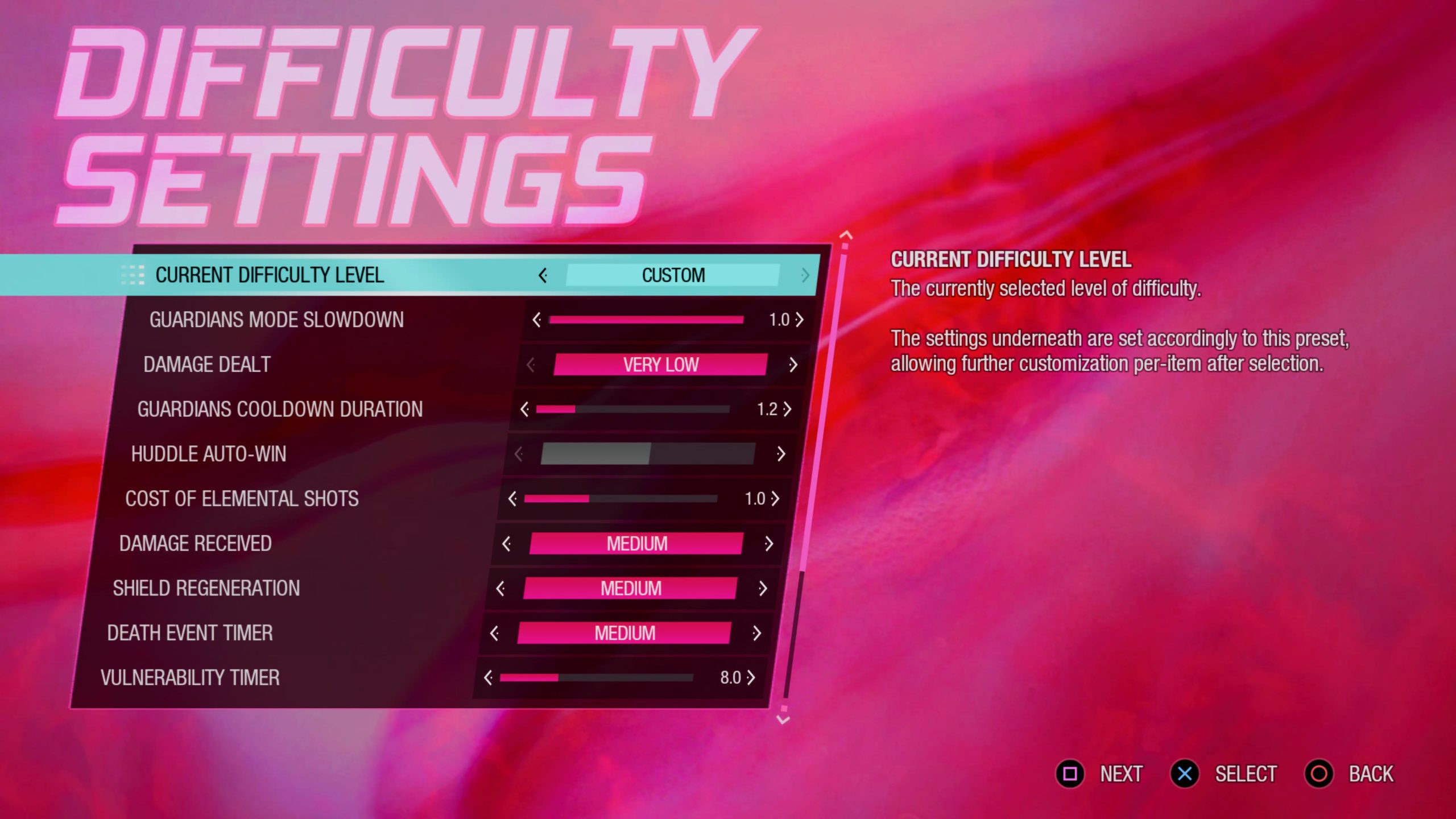 Video game difficulty in Guardians of the Galaxy